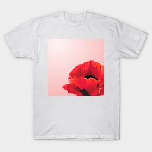 Dreamy Poppy on Pink T-Shirt